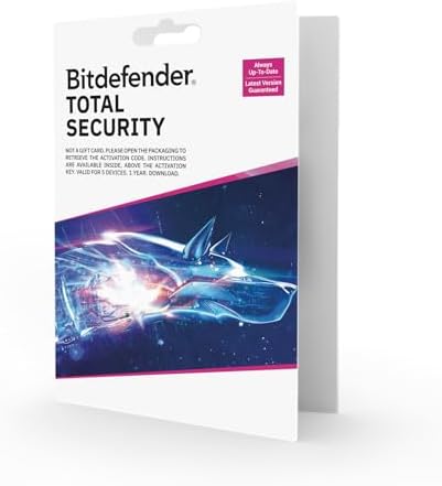 Bitdefender Total Security 2026 | 5 Devices | 1 year Subscription | PC/Mac/iOS/Android | Activation Code by Post