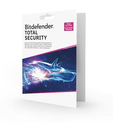Bitdefender Total Security 2025 | 5 dispositivos | 1 año | PC/MAC/iOS/Android | Código de activación enviado por correo postal