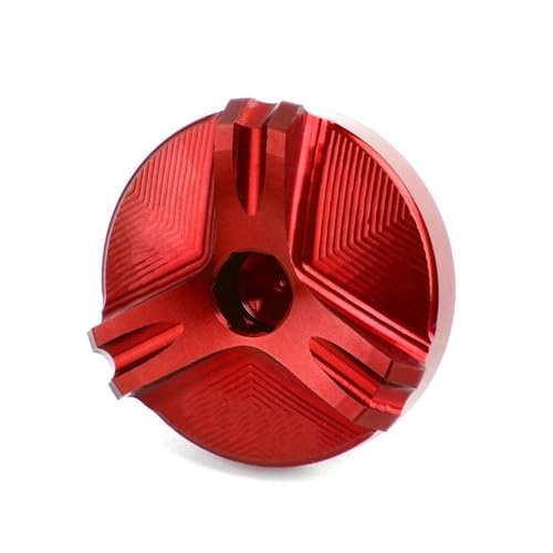 Tapa filtro de aceite y tapón motor de moto Kawasaki ZX10R 2004-2021 para drenaje seguro rojo
