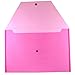JAM PAPER Plastic Envelopes with Snap Closure - Legal Booklet - 9 3/4 x 14 1/2 - Fuchsia Pink - 12/Pack