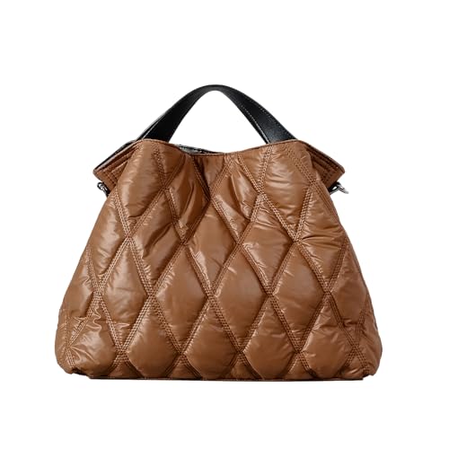 OWGSEE Quilted Tote Bag for Women, Soft Puffer Bag Lightweight