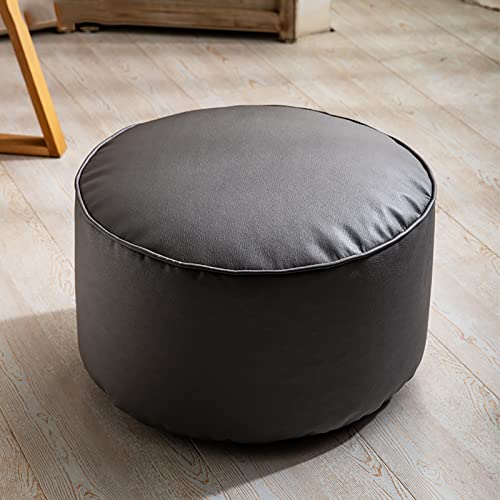 Pouf rond en cuir ZH1YFD avec peluche douce pour salon