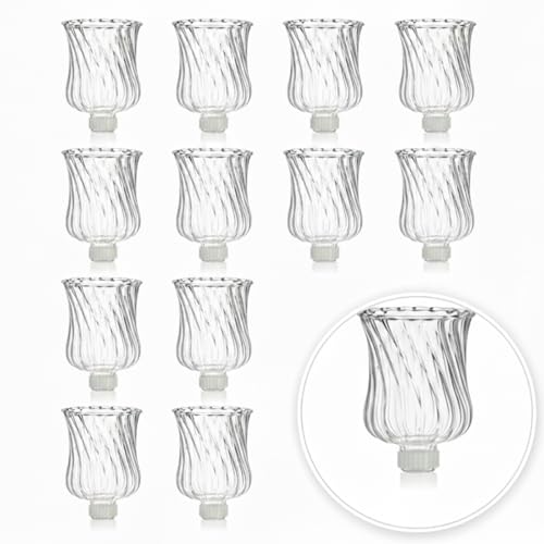 Glass Votive Holders With Peg Silicone Bases Glass Candle Cups For Tealights, Led Candles Religious Ceremonies For Weddings Home Church Holiday Decorations