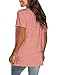 Saloogoe T Shirts for Womem Short Sleeve Summer Tops Dressy Casual Spring Fashion 2025 Travel Vacation Outfits Pink M