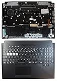 Power4Laptops Allemande avec topcase et touchpad Noir Clavier pour Ordinateur Portable (PC) de Remplacement Compatible avec ASUS Strix Scar II GL504GV-ES166T
