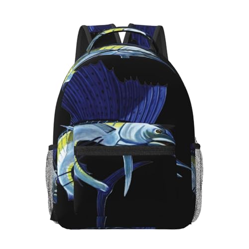 Sac à dos d'école pour enfants bleu imprimé marin résistant à l'eau et confortable
