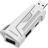 AX200 Keyboard and Mouse Adapter for PC, Keyboard Adapter Compatible with Nintendo Switch & PC, AX200 Converter for Playing FPS/TPS Games, App Customize Recoil, Smart Rocker, Aim Assist, Sensitivity