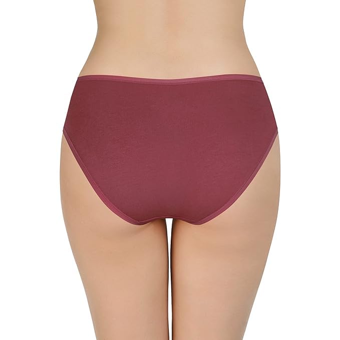 Image of LOURYN KOULYN Solid Low Rise Cotton Bikini Panty Pack(Pack of 3)