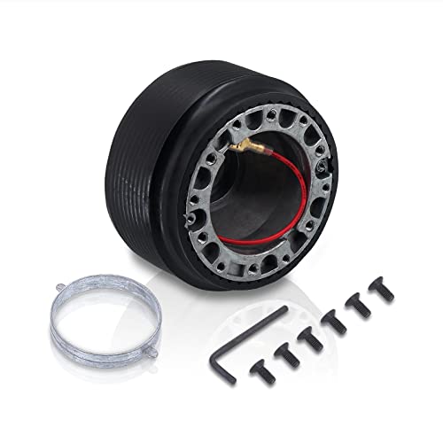 AJP Distributors Performance Racing Upgrade JDM 6 Hole Bolt Pattern Steering Wheel Adapter Hub Removable Release Connector Boss Kit For Miata MX-54 NA RX-7 FC3S FD3S Genesis Coupe BK1 Accent 1986-2012