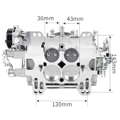 1403 Carburetor Replacement for 500CFM 4-Barrel Square Bore Air Valve Secondary Electric Choke Compatible with Ch.evy Ch.evrolet Cadill.ac Buic.k
