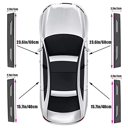 EAGLEG 4pcs Carbon Fiber Car Door Sill Protector for Nis-san Qashqai Juke Note TEANA TIIDA MAXIMA SYLPHY, 4D Sill Scuff Plate Sticker Auto Welcome Pedal Threshold Decorative Accessories, Note