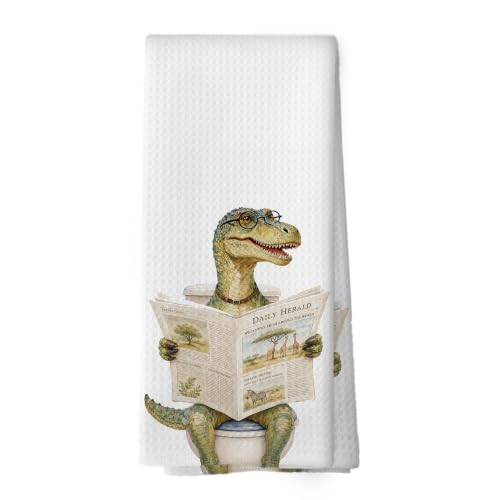 Mcehtle Dinosaur Hand Towels for Bathroom, 16x24 Inch