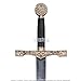 Munetoshi 33” Excalibur King Arthur Royal Sword Steel Medieval Renaissance Gold