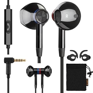 LUDOS NOVA Auricolari In-Ear Cuffie, con Filo e Microfono, Jack 3.5, Isolamento Acustico, Alta Qualità del Suono e Chiarezza Stereofonica per iPhone, iPad, Apple, Samsung