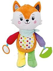 Clementoni - 17792 - Happy Fox - Peluche Neonato, Giocattolo Bambini 0-36 Mesi - 100% Lavabile