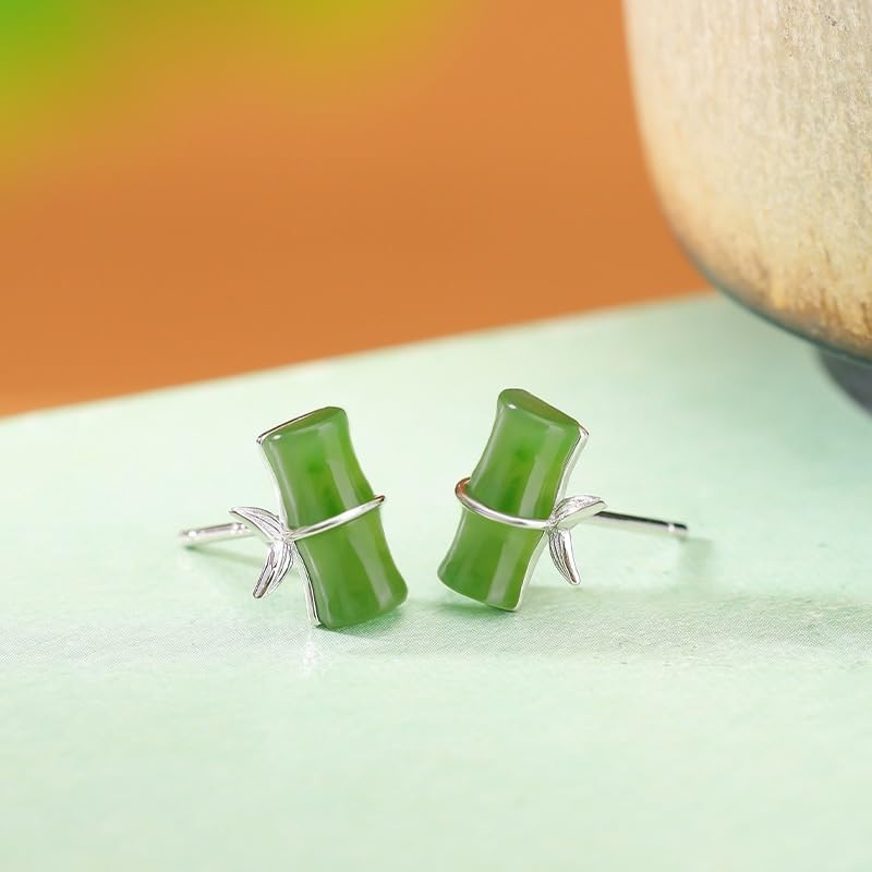 Boucles d'oreilles pierre verte en plaqué or, le cadeau idéal pour elle - 2
