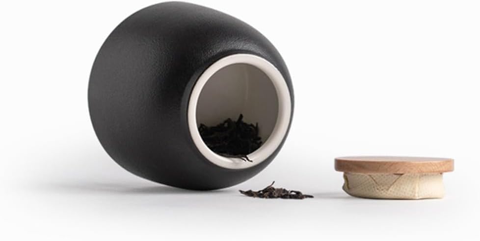 SONGCHAO Sugar Jar Tea Can Ceramic Sealed, Travel Portable Set, Mini Warehouse, Home Storage Tea Canister