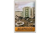 hoteles acapulco economicos Lacado mate Cartel de chapa de 30 x 20 cm Acapulco México Centro de la Ciudad Alto - DekoNo7