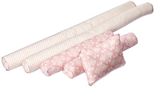 Kit Montessoriano Rolinho 5 Peças Jardim Secreto Rosa (Colchão 1, 50 X 0, 90 X 0, 12), Biramar Baby,