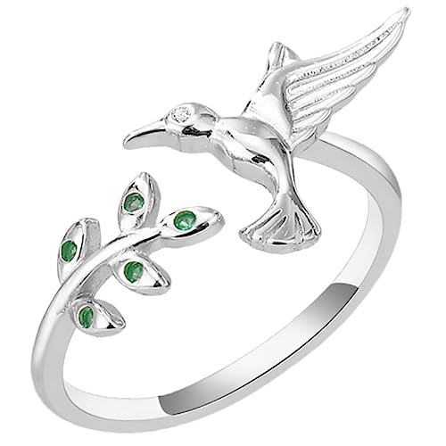 Bague ouverte branche et motif feuille : bijou ajustable confortable pour le quotidien
