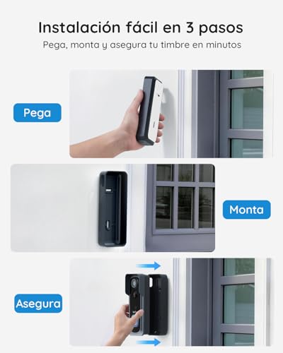 Miniatura 6 de Boifun Timbre Inalámbrico Exterior Impermeable, 2k, Campo De Visión 166 , Detección Humana Pir, Alerta Con Un Clic, Instalación Sencilla, Noche En Color, Audio Bidireccional, Ip65, Solo Wi-Fi 2,4 Ghz