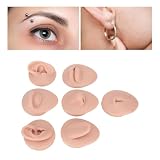 Silikonowy Model Piercingu piercing practice kit Symulacja Praktyki Przekłuwania Ciała Ucho Oko Nos Usta Zestawy Języka i Pępka, Miękkie Części Ciała 3D dla Modèles anatomiques