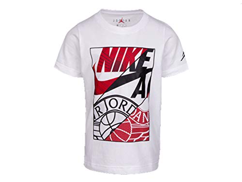 Nike Air Jordan Boys' 8-20 Jumpman Cotton T-Shirt (New White, Large) #TOP7