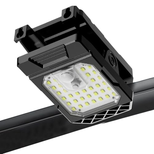 Lámpara solar impermeable, lámpara exterior resistente a la intemperie, 4,33 x 2,68 x 2,52 pulgadas, detector de movimiento con soporte de abrazadera, luz de seguridad LED, iluminación exterior con