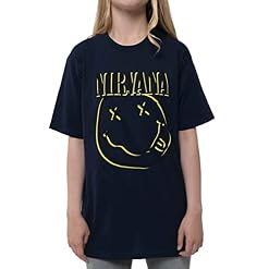Nirvana Kids T Shirt Blanc Smiley Band Logo Nouveau Officiel Orange (Ages - Les Beatles, Paul McCartney, John Lennon, RIngo Starr, George Harrison Nirvana Kids T Shirt Blanc Smiley Band Logo Nouveau Officiel Orange (Ages – Image 3