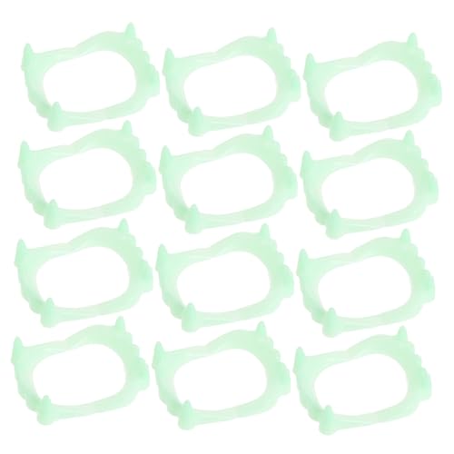 WOONEKY 50 Piezas Luminiscentes para Fiesta Halloween Accesorios Vampiro para Disfraz Terrorífico Reutilizables para Adultos