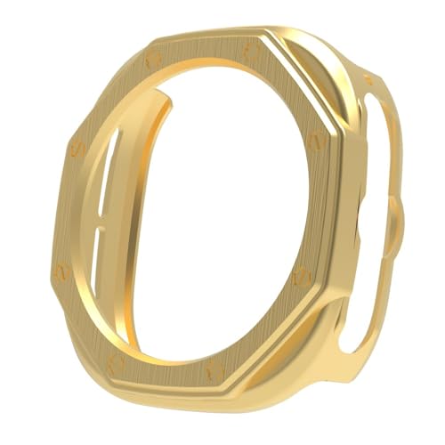 [AGENIUS] For Galaxy Watch Ultra 2025 Ultra1 / Ultra2 �P�[�X �ϏՌ� �J�o�[ ���b�L �v���X�`�b�N �ی�P�[�X/�J�o�[ �M�����N�V�[�E�H�b�` �E���g�� ��1/2���� �n�[�h�P�[�X(�S�[���h)