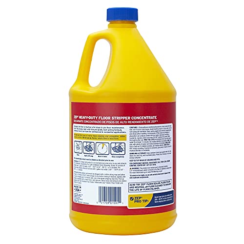 Zep Industrial Heavy-Duty Floor Stripper Concentrate - 1 Gallon (Case Of 4) Zulffs128 - Remove Stubborn Finishes And Heavy Buildup #TOP5
