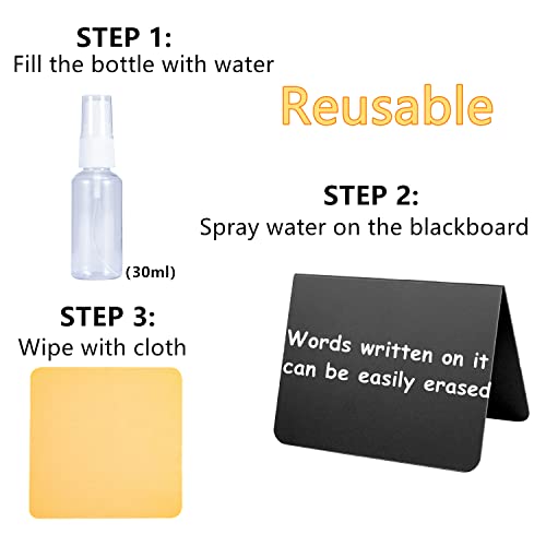 20PCS Mini Chalkboard Signs for Food, Reusable and Reserved Table Signs, Food Labels for Party Buffet, Easy to Write and Wipe Out, Catering Supplies Buffet Display, Place Cards - Image 5