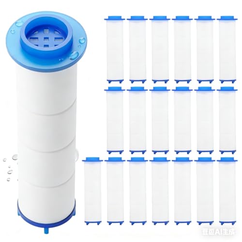 20 Pcs Shower Water Filter Core, Shower Filter Replacement, Shower Head Filter Water Filter Insert, 2.95 Inch Sediment PP Cotton Filter Clean Rain Shower Head for Handheld Rain Showerhead
