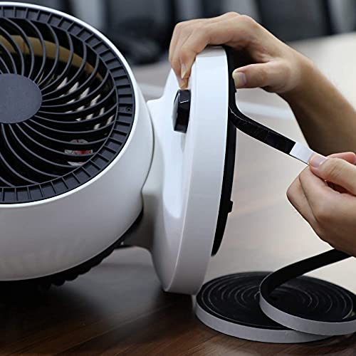 fowong Burlete Ventana 6mm(W) X 3mm(T), Tira sellado Entrada, Cinta Adhesiva Espuma Llenar Vacío unos 0.5cm y Bloquear Huecos, Strip de Viento 5m Largo X 3PCs, Negro