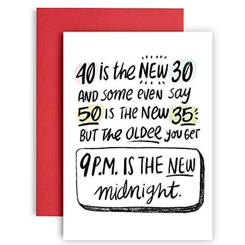 Huxters Funny Birthday Card for Her – A5 40th Birthday Cards for Women – Premium Matte Cardstock with Included Red Envelope – Humorous Rude Birthday Cards Ideal for Best Friend, Sister, Colleague