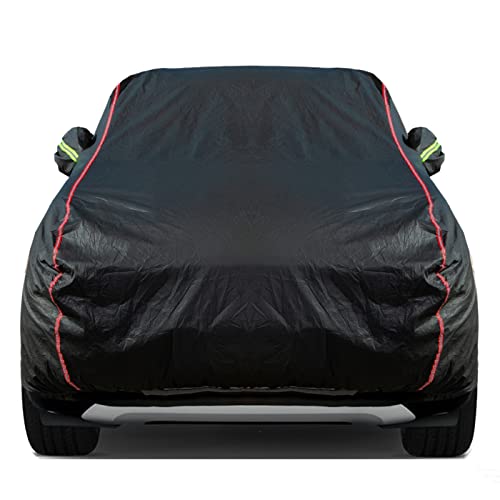 QUYDDC Breathable New Material, Waterproof Car Cover, Locks and Zipper Doors, Sunscreen Waterproof UV Prevention Snowproof Wind and Windproof,Suitable for Indoor Outdoor,for SUV (191