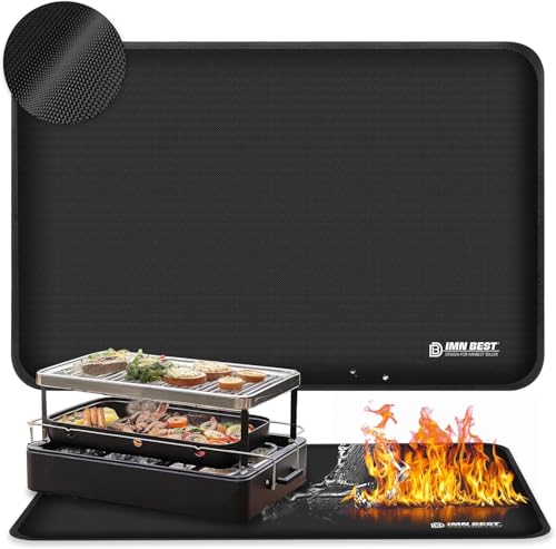 ImnBest Hitzebeständige Unterlage, Feuerfeste Unterlage 60x40 cm,hitzebeständige Grillmatten für Ouâ€¦ – Miniatur