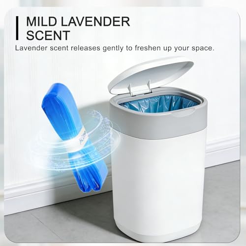 12 Stück Nachfüllkassetten für Katzenstreu Entsorgungseimer, aus 7 Lagigem EVOH Material, Antibakterielle und Desodorierende Nachfüllkassette, Geeignet für Katzenstreu-Eimer und Windeleimer