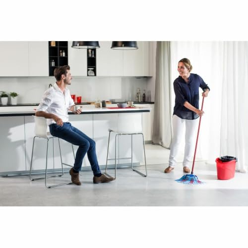 Vileda SuperMocio Box, Sistema Lavapavimenti, Set con Strizzatore, 2 Fiocchi Microfibra & Power, 1 Fiocco 3Action, Manico 3 Pezzi, ‎Rosso - Immagine 3