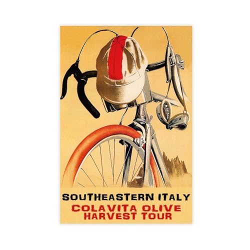 LianTianHong Cycling Colavita Olive Harvest Tour Italy Bike Ride Bicycle Biking Spring Sport Italia Italian Vintage Poster, Unframe 16x24inch