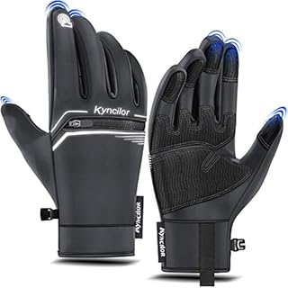 Faneam Winter Windproof Warm Gloves Woman Man Outdoor Sports Running Cycling Gloves With Touchscreen Water-Repellent Anti-slip Thermal Mittens Gloves Skiing Hiking Full Finger Gloves