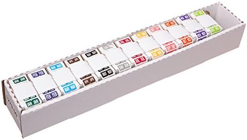 TAB Month Label Roll, 1/2", Full Set, 12-500 Label Rolls/Box