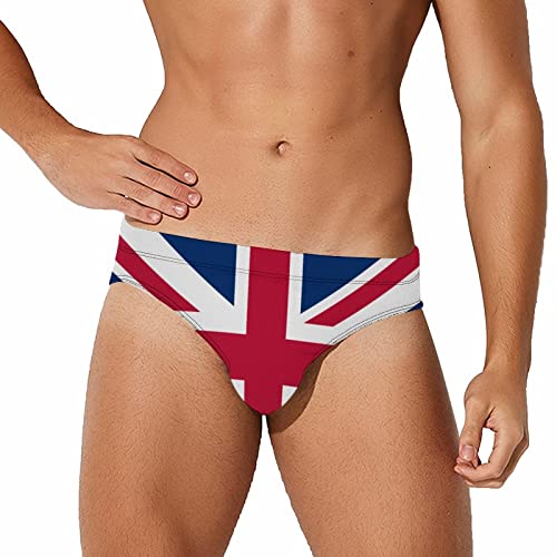 Calculay British Flag Men's Swimming Trunks,Beach Shorts Stretch Swimsuit Quick Dry