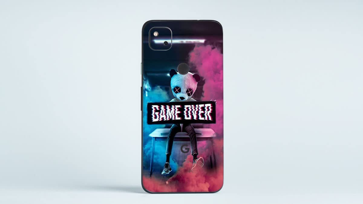GADGETS WRAP Printed Vinyl Skin Sticker Decal for Google Pixel 4a - Game Over Multicolor