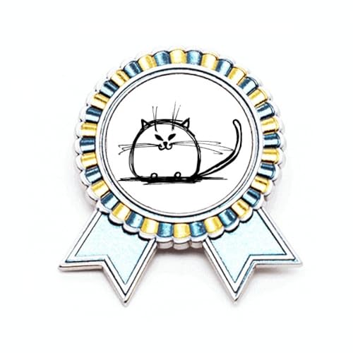 Broche chat en métal robuste pour sublimer et fixer vos vestes