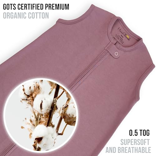 mama cheetah baby sleep sack 05 tog organic cotton baby wearable blanket with two-way zipper swaddle transition baby sleeping bag for newborn infant toddler boy girl 6-12 months