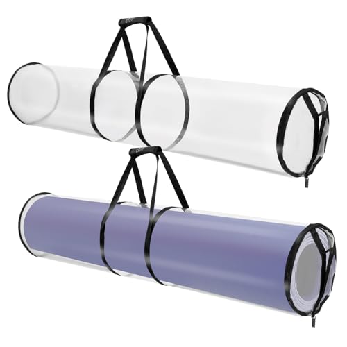 Angoily 2Pcs Transparent Wrapping Paper Storage Bags Heavy Duty Present Wrap Organizer for Packing Paper Storage for Present Wrapping Supplies