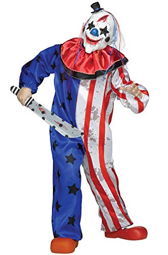 Fun World Evil Clown Costume, Large 12 - 14, Multicolor