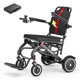 Paiseec Lightweight Electric Wheelchair Foldable, Only 32 lbs, Power Wheelchair for Adults/Seniors, Compact Electric Wheelchair for Travel, Airline Approved, Up to 11 Miles, Outdoor & Indoor